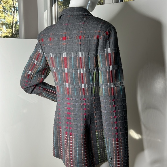 Kevan Hall Sz 10 Fitted Gray Wool With Some Stetch Blazer Jacket Made in USA - Picture 12 of 12